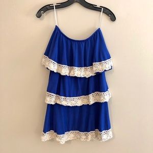 Judith March Blue Strapless Dress